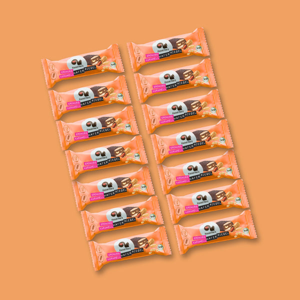 Bio-Erdnuss-Karamell-Haferriegel vegan 14 x 35g