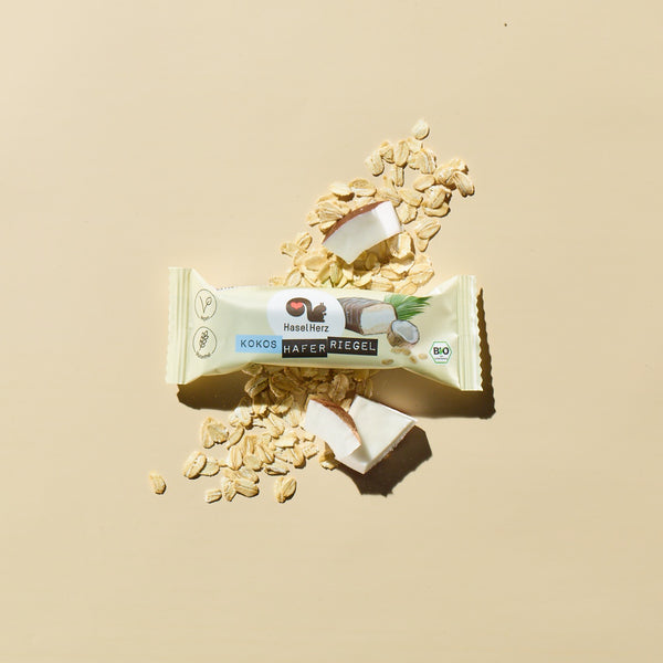 Kokos-Haferriegel Vegan 35g: Bio-Haferriegel mit Schokolade